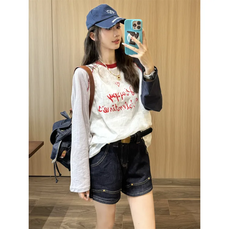 谢荞荞「多拼果盘」100苎麻夏季小众设计款度假风圆领长袖防晒上衣