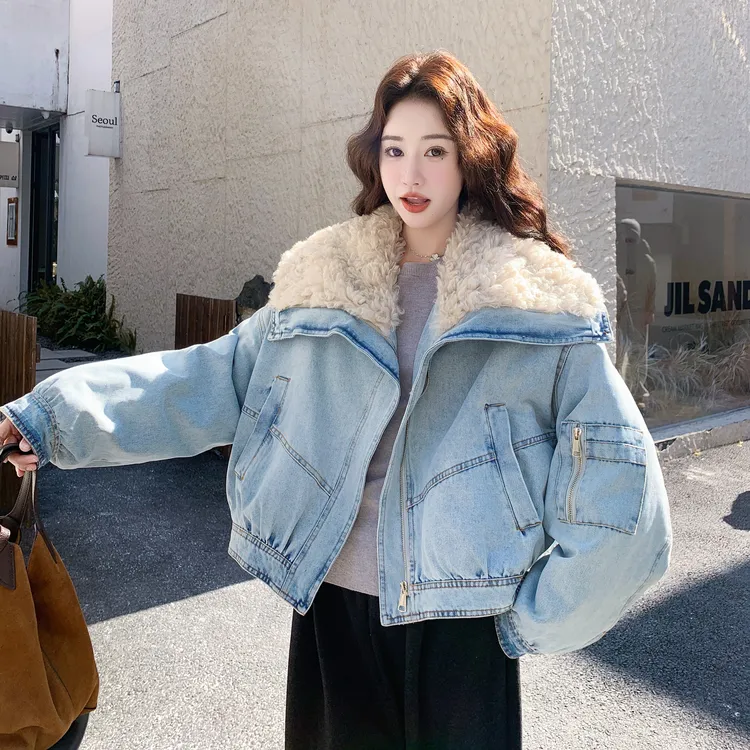 巨好看羊羔毛保暖加厚派克羽绒服外套女冬2025新款冬季洋气白鸭绒