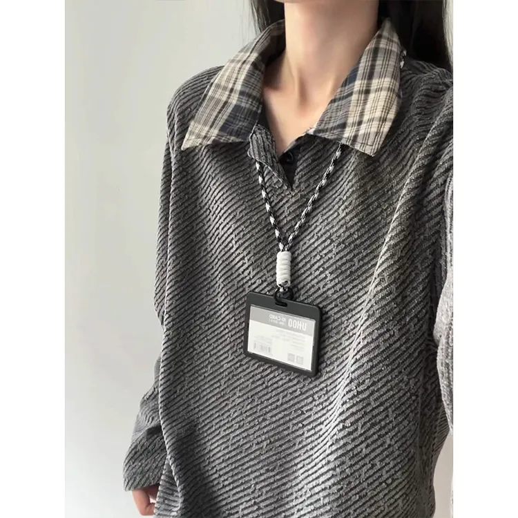 美式重磅雪尼尔长袖T恤男秋冬季打底衫polo衫加绒加厚卫衣外套男