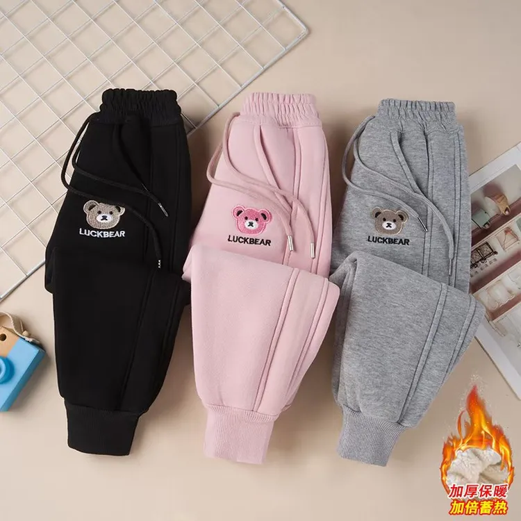 宝宝绒/羊羔绒男女童休闲裤女大童休闲裤洋气休闲裤时尚外穿