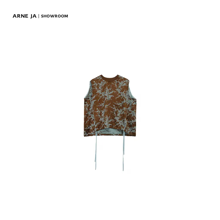 ARNE JA｜“禅意东方”真丝刺绣提花量感飘带设计上衣A1015