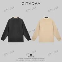 CityDay【楠哥】双面绒·羊毛蚕丝混纺软糯中性长袖T恤 70357