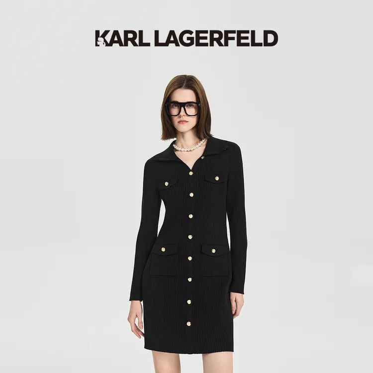 【官方】KARL LAGERFELD卡尔拉格斐秋季新款连衣裙老佛爷M26E1352