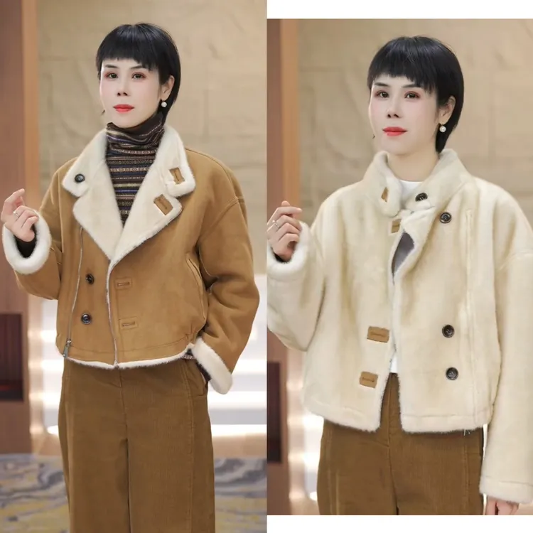 【渲渲推荐】QQ-5232冬季正反两面穿皮毛一体外套