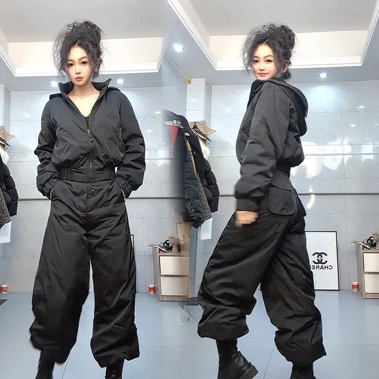 2025秋冬新款时尚显瘦气质网红高档套装女高级百搭宽松大码两件套