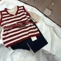 【C12】条纹毛衣套童装