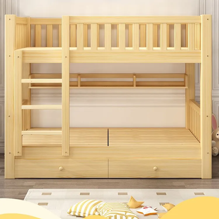 2025新款家用实木子母双层床上下床两层组合小户型宿舍木床高低儿