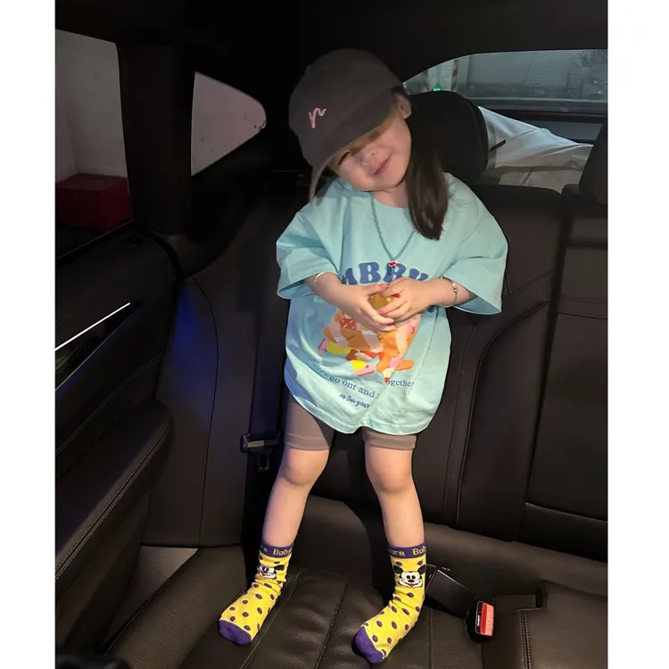 壹妈女童夏装套装2025新款小孩衣服卡通休闲短袖短裤洋气儿童套装