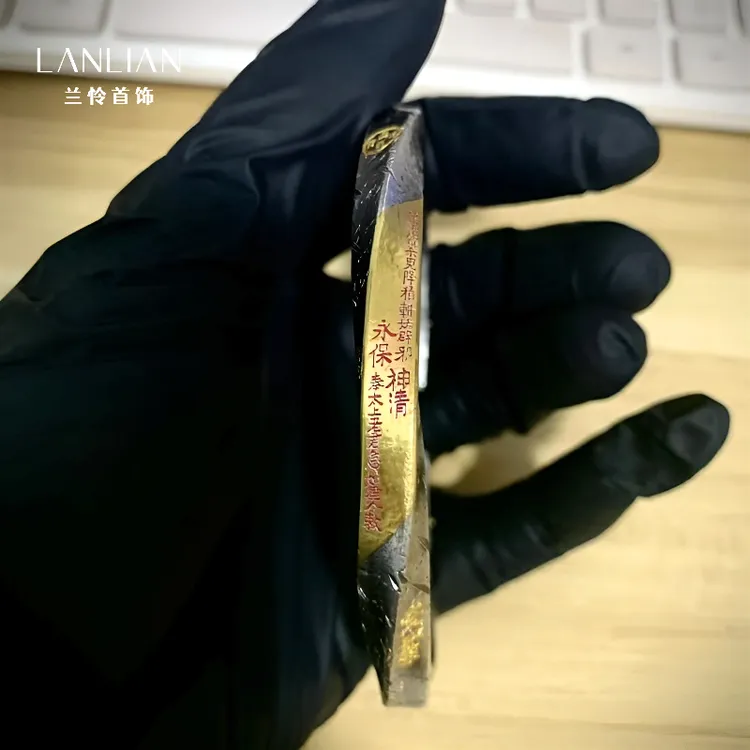 925银手镯 山鬼花钱财运手镯男贴金太极八卦手工莫比乌斯镯子镀层