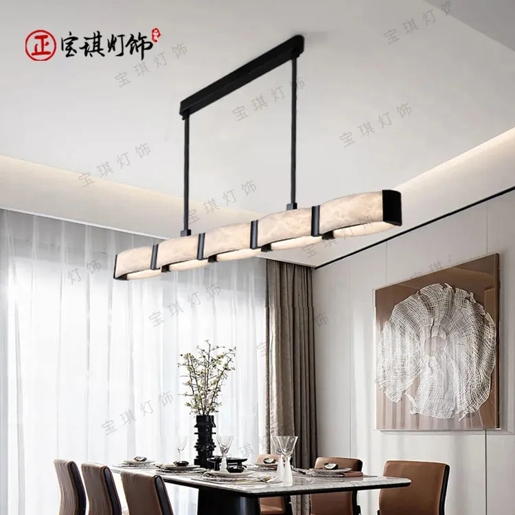 【云起】意式轻奢餐厅云石吊灯现代设计师极简吧台书房茶室灯