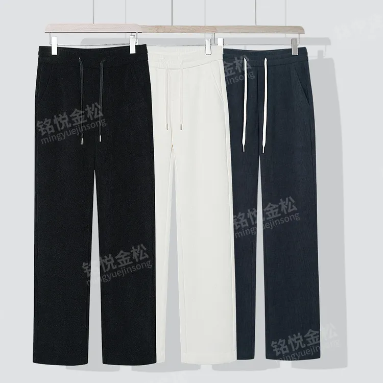 铭悦金松秋冬款直筒裤加绒加厚男士休闲裤子2025网红爆款大码长裤商品图