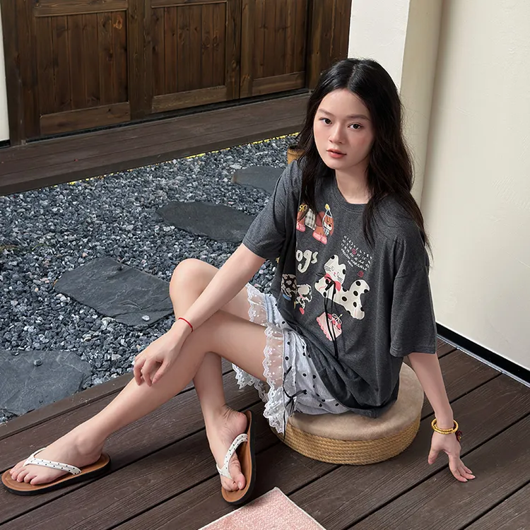 2025年新款日系睡衣女夏季纯棉薄款短袖甜美可爱可外穿家居服套装