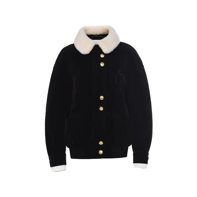 LeFame/拉飞姆2025年丝绒短款羽绒服廓形休闲夹克LF25D51DC141