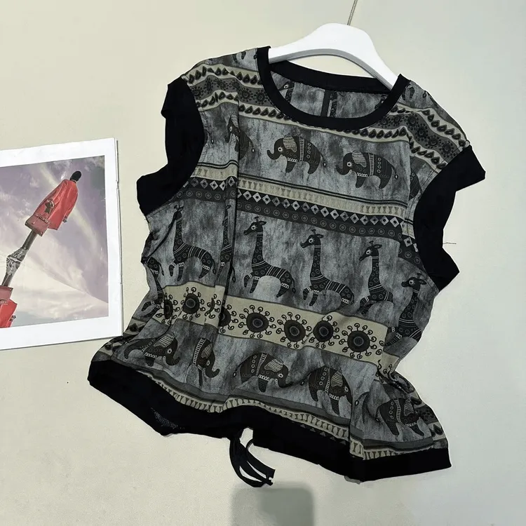 【运费补贴】夏款圆领设计感时尚百搭无袖显瘦女上衣夏季宽松潮流T