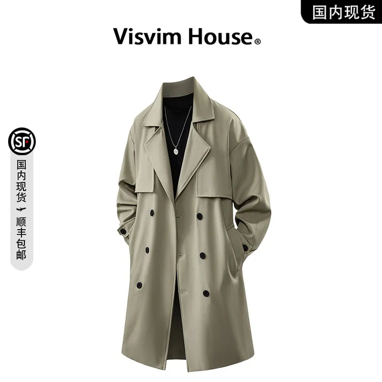 【品牌现货撤柜】VISVIM WINGS春秋季新款宽松过膝中长款风衣外套男