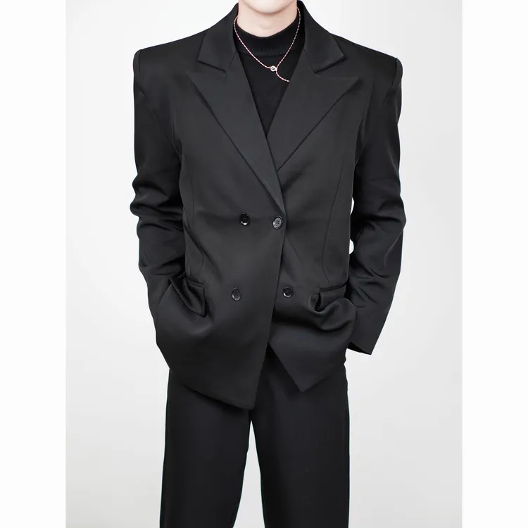 澍·新款轻奢简约高级感男士西装时尚休闲宽松立体痞帅韩版商务风