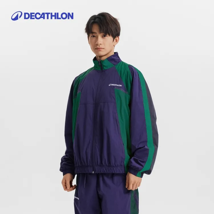 迪卡侬Sportswear男女同款时尚经典复古运动夹克宽松舒适360225