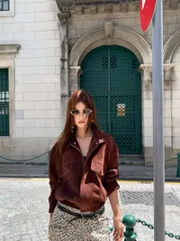 MAR 秋季新款时尚气质复古百搭通勤短款夹克外套女606274