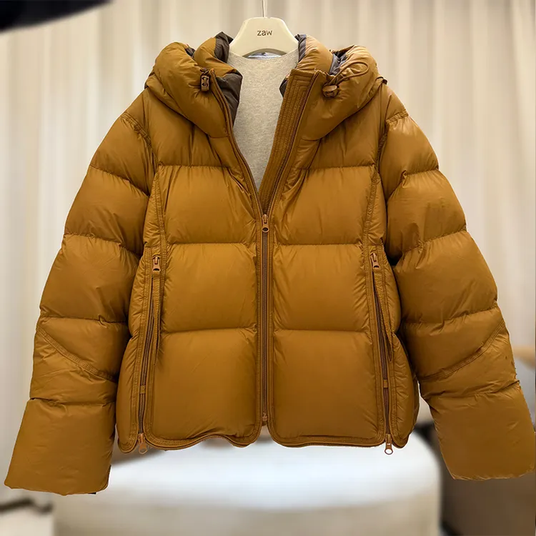 zaw大码女装2025新款羽绒服冬季加厚白鸭绒显瘦保暖胖mm外套25537