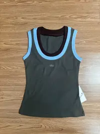 【王小小9075】修身型吊带加厚双色蓝色背心休闲风