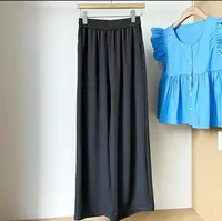 1808休闲慵懒垂坠感高腰遮跨阔腿裤女2025韩版百搭显瘦外穿长裤