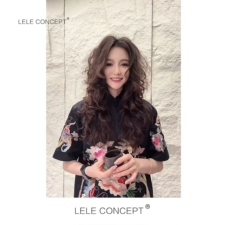 LELE CONCEPT丨新中式设计师款国潮风蝴蝶花旗袍Q0540
