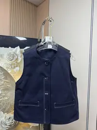 2526868#欧货明线复古牛仔马甲女秋季外套小个子百搭显瘦