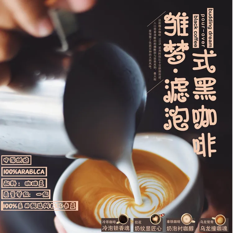 美式挂耳黑咖啡！精选三大产地阿拉比卡豆！中深度烘焙，大克重。