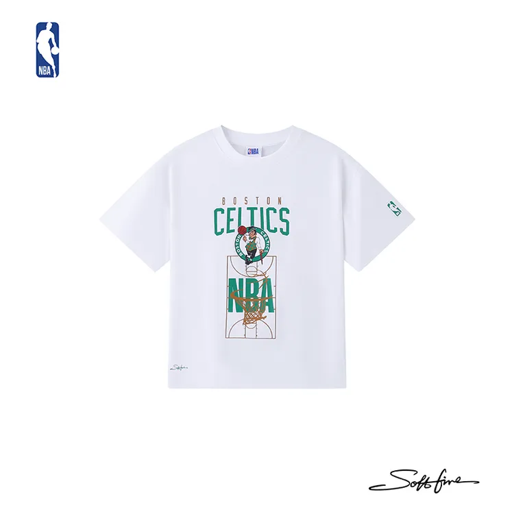 NBA联名限量款凯尔特人圆领短T恤夏季卡塔尔
