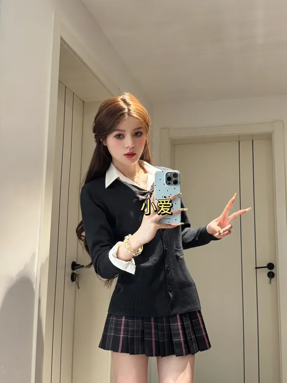 风吹麦香jk制服格裙原创春秋季日系学生学院风格子百搭显瘦半身裙