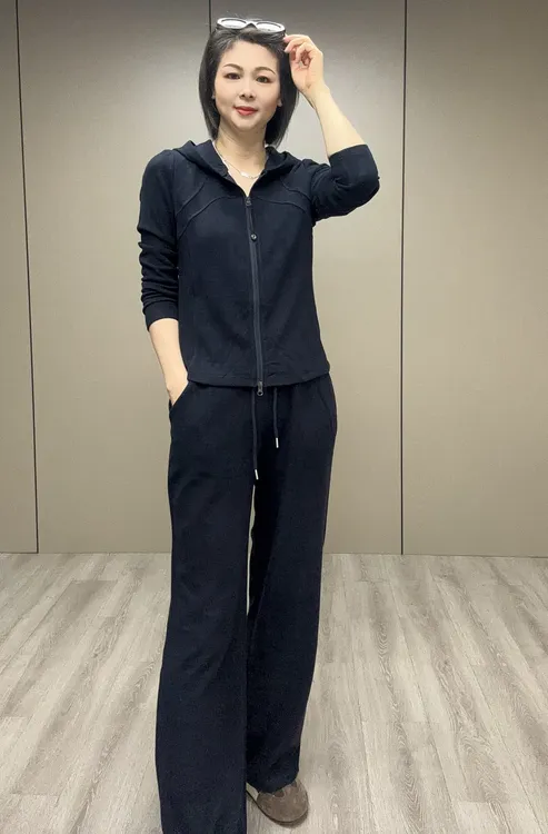 【魅力风】秋冬新款连帽显瘦洋气套装5626款