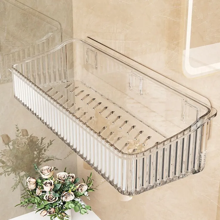 卫生间置物架浴室厕所免打孔壁挂洗漱台洗手台墙上化妆品收纳架子