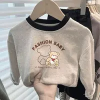 儿童联名日系2025童装小熊纯棉长袖T恤秋季纯棉洋气上衣潮t幼儿园