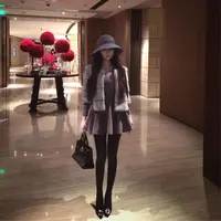 WW定制「灰色轨迹」显瘦气质轻奢时尚秋冬法式小众设计感外套连衣裙
