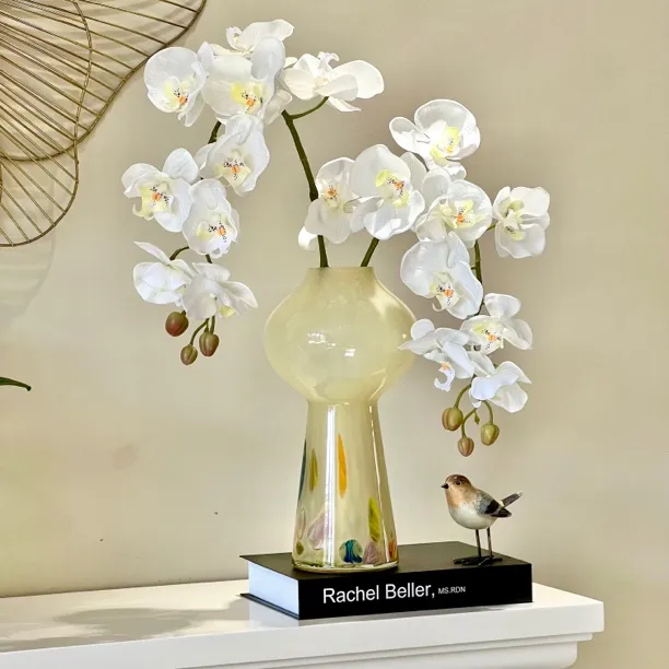 手感保湿仿真蝴蝶兰办公室会议室家居摆件花艺