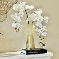 手感保湿仿真蝴蝶兰办公室会议室家居摆件花艺