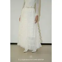 C.L'Audacieuse 秋冬蛋糕半身裙网纱A字半身裙   CL25C680