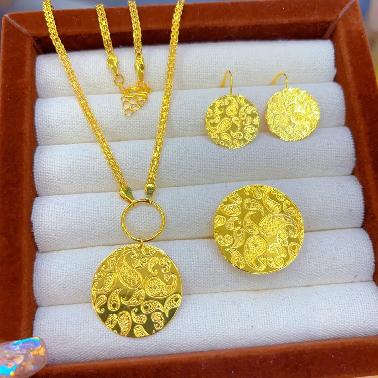 铜合金项链 新款时尚气质512-6-6巴达木腰果款百搭精致古法金饰