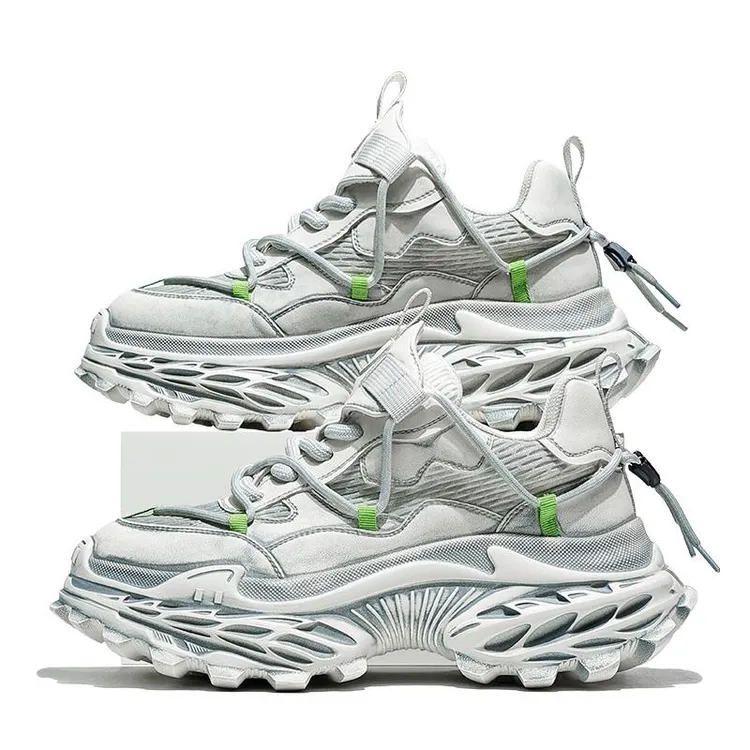 潮牌男鞋2025新款厚底增高潮流老爹鞋网面透气男士休闲鞋百搭潮鞋