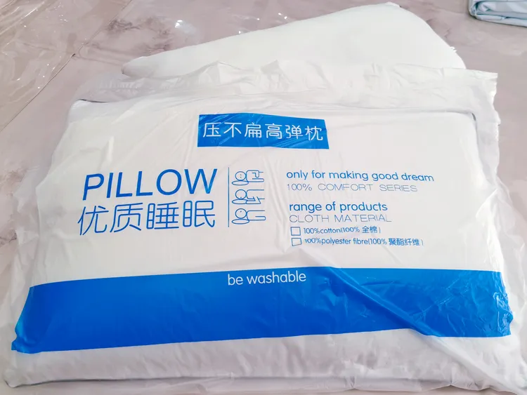 全棉枕芯抗菌防螨成人6CM纤维枕护颈枕学生枕加厚酒店枕芯