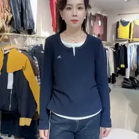 娟儿家运动圆领打底衫长袖百搭韩式T恤抗起球常规吸汗