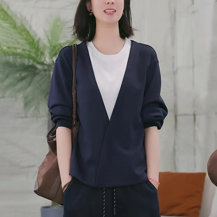 时尚休闲卫衣女2025秋季新款洋气减龄宽松休闲显瘦设计感气质上衣
