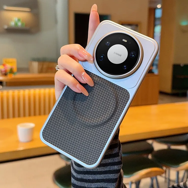 适用华为mate80promax手机壳新款mate80磁吸防摔摔秒变皮纹保护套