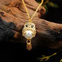 铜合金项链 【2980】LeLe 项链 素款猫头鹰吊坠（主链+延长：38+6cm）