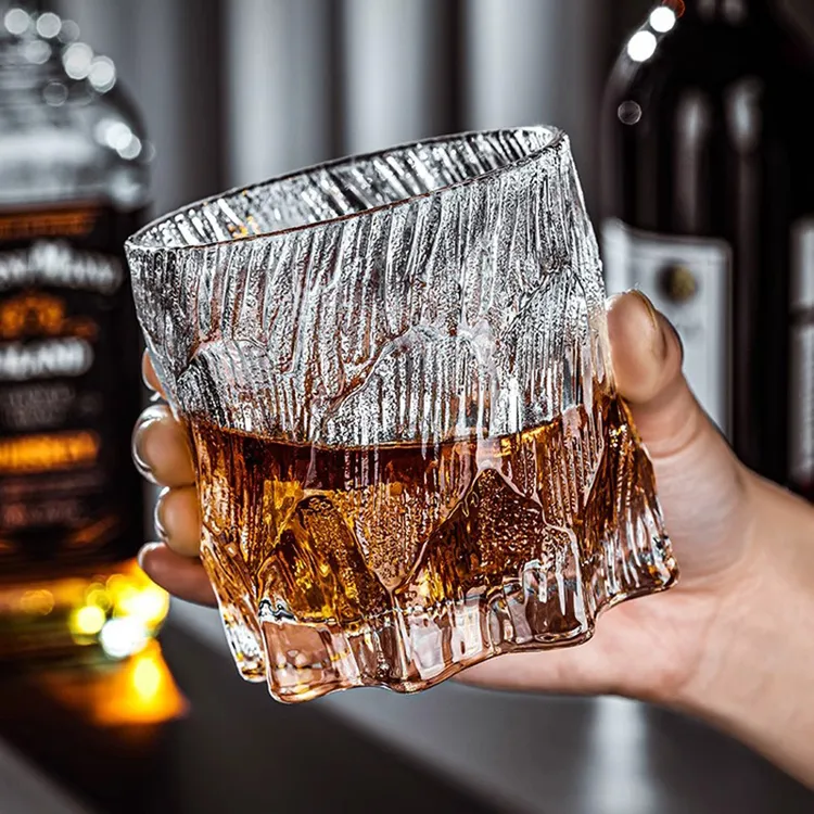 日式加厚威士忌酒杯玻璃洋酒杯钠钙玻璃高颜值家用喝水杯网红杯具