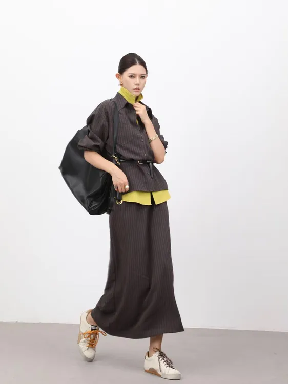 宽松西装外套中裙两件套高级感日常通勤气质时尚套装SHBZW651968