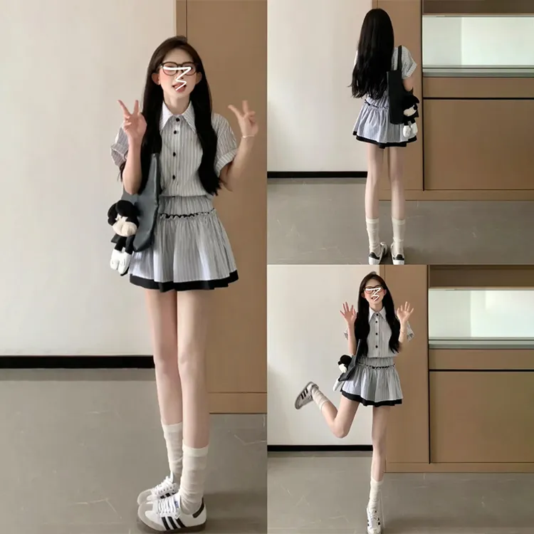盐系轻熟半身裙套装女夏季2025新款设计感小众高级职业两件套裙装