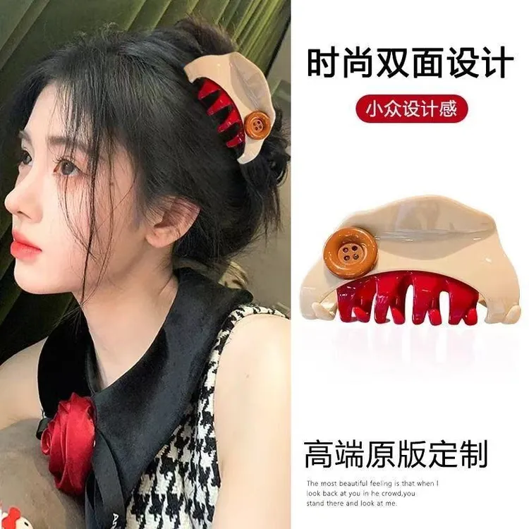 超好看的抓夹女高级感2024新款发量少发夹秋冬头发鲨鱼夹发卡头饰
