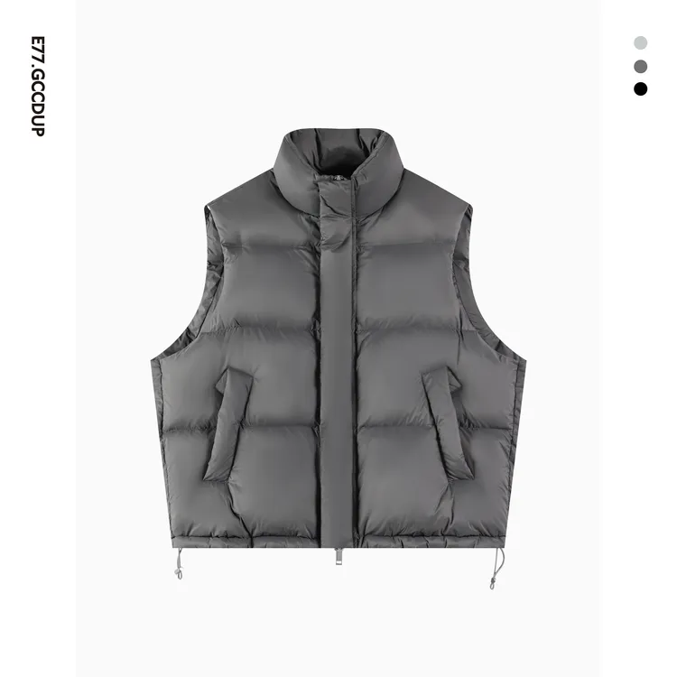 GCCDUPE77『冬之序』90白鸭绒零重力感保暖立领蓬松泡芙马甲羽绒服