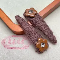 咖色花朵发夹（1组）LD024 LD